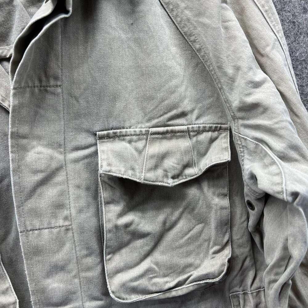 Orvis Jacket Men Small Adult Khaki Full Zip Tan Beige Trench Coat Canvas Cotton - Picture 3 of 12